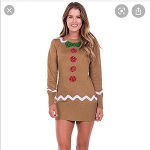 Tipsy Elves Gingerbread Sweater Dress